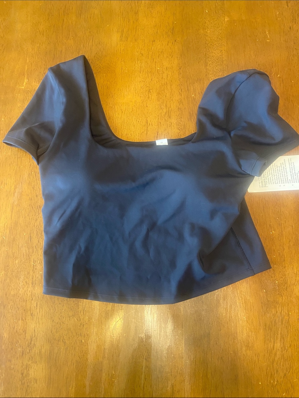 lululemon athletica black Square-Neck Crop Top